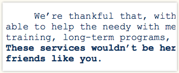 Christian Ministry  Appeal: Regular Donors